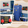 1 Bag Pine Wooden Wall-mounted Table Tennis Racket Storage Rack AJEW-CL0003-43-4