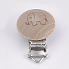 Beech Wood Baby Pacifier Holder Clips WOOD-T015-31-1