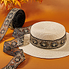 10 Yards Organza Embroidery Flower Ribbons with Paillettes SRIB-WH0011-202A-5