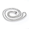 201 Stainless Steel Curb Chain Necklace NJEW-G326-05P-1