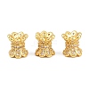 Brass Micro Pave Clear Cubic Zirconia Beads CU-CBA6A75-11G-1