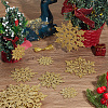 36Pcs Snowflake Plastic Pendant Decorations DIY-CP0013-33C-4