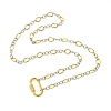 5MM Two Tone 304 Stainless Steel Textured Figaro Chain Necklaces NJEW-JN06466-02-2