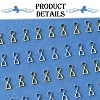 100Pcs 2 Colors Brass Ice Pick Pinch Bails IFIN-FS0001-48-3