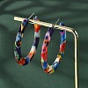 Cellulose Acetate(Resin) Half Hoop Earrings X-KY-S163-374-1