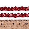 Baking Paint Transparent Glass Beads Strands GLAA-Q109-01A-04-4