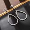 Alloy & Crystal Rhinestone Dangle Stud Earrings EJEW-G467-01P-02-2