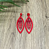 Wood Stud Dangle Earrings WG18F0D-01-1