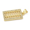 Brass Micro Pave Cubic Zirconia Pendants KK-K298-51G-2