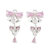 Brass Micro Pave Cubic Zirconia Pendants KK-C115-09S-01-1