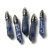 Natural Blue Spot Jasper Pointed Big Pendants G-Z055-01P-07-1