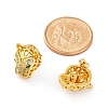 Brass Micro Pave Cubic Zirconia Stud Earrings EJEW-C123-01G-5