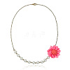 Glass Pearl Necklaces NJEW-JN00533-03-2