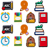 14Pcs 7 Styles Teachers' Day Food Grade Eco-Friendly Silicone Focal Beads SIL-SC0001-75-1