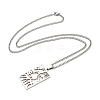Non-Tarnish 304 Stainless Steel Pendant Necklaces NJEW-L118-02P-01-2