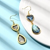 Brass Natural Abalone Shell Dangle Earrings EJEW-F388-01D-G-3