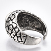 Alloy Glass Cuff Finger Rings RJEW-T006-04B-3