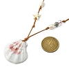 3Pcs Shell Beaded Teardrop Pendant Necklaces NJEW-TA00179-5