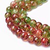 Spray Painted Glass Beads Strands GLAA-A038-B-47-3