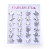 Tarnish Resistant 304 Stainless Steel Stud Earrings EJEW-H368-45P-3