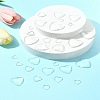 48Pcs 6 Styles Transparent Heart Glass Cabochons GGLA-FS0001-07-10