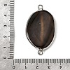 Natural Agate(Dyed & Heated) Oval Links Connector Charms G-P614-06P-06-3