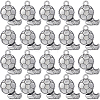 80PCS Tibetan Style Alloy Pendants TIBE-SC0009-36-1