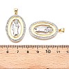 Brass Micro Pave Cubic Zirconia Pendants KK-T070-23G-01-3