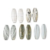 Natural Indian Green Line Jasper Pendants G-Z151-02E-1
