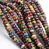 Dyed Natural Imperial Jasper Rondelle Beads Strands G-M275-03-4mm-1