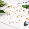 Kissitty 26Pcs Heart & Geometry Brass Stud Earring Findings KK-KS0001-20-3