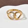 304 Stainless Steel Cubic Zirconia Finger Rings for Women RJEW-F189-05G-3