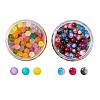 Transparent Frosted Glass Beads and Two Tone Crackle Glass Beads FGLA-CD0001-01-4