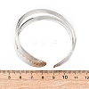 304 Stainless Steel Cuff Bangles for Women BJEW-B150-02P-5