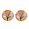 Half Round/Dome Tree Pattern Glass Flatback Cabochons for DIY Projects LS-GGLA-Q037-25mm-M28-05-3