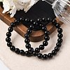 Natural Rainbow Obsidian Stretch Bracelets BJEW-F315-8mm-3