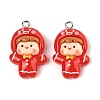 Christmas Theme Opaque Resin Pendants RESI-S08-03A-1