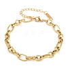 304 Stainless Steel Link Chain Bracelets for Women BJEW-A161-01C-G-2