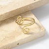 304 Stainless Steel Round Wrap Open Cuff Rings for Women Men RJEW-Z071-02A-G-3