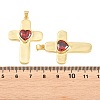Brass Glass Pendants KK-P353-12G-03-3