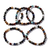 Natural & Synthetic Mixed Gemstone Beaded Stretch Bracelets for Women Men BJEW-F490-01A-3