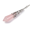 Natural Rose Quartz Pointed Dowsing Pendulum Big Pendants G-H285-06P-A22-3