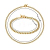 Brass Curb Chain Bracelet & Curb Chain Necklace Sets SJEW-SZ0001-011A-2