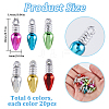 120Pcs 6 Colors Plastic Pendants FIND-SC0010-90B-2