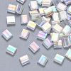 2-Hole Transparent Glass Seed Beads X-SEED-S031-L-250-1