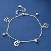 304 Stainless Steel Charm Bracelets BJEW-L673-022S-05-2