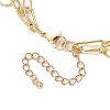 Brass Paperclip and Figaro Chains Anklets AJEW-AN00597-4