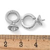 Brass Micro Pave Cubic Zirconia Cup Pearl Peg Bails Pin Pendants ZIRC-F141-10P-3