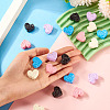 20Pcs 5 Colors Opaque Spray Painted Acrylic Beads OACR-TA0002-76-6