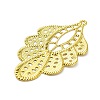 Rack Plating Iron Filigree Big Pendants X-IFIN-Q134-02G-2